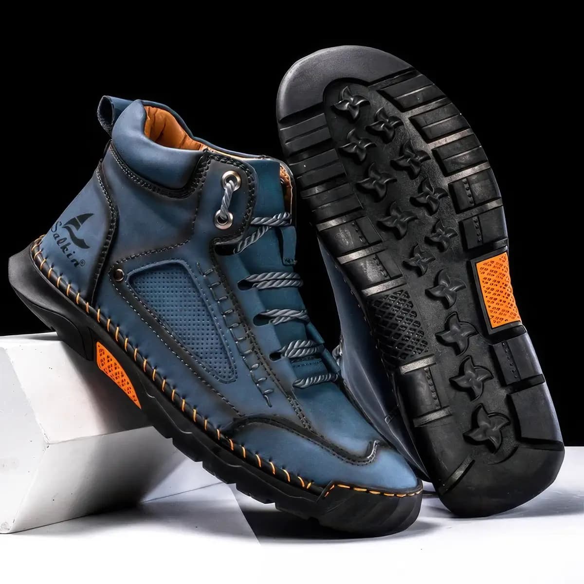 By St. Moritz Leather High Top Shoes
