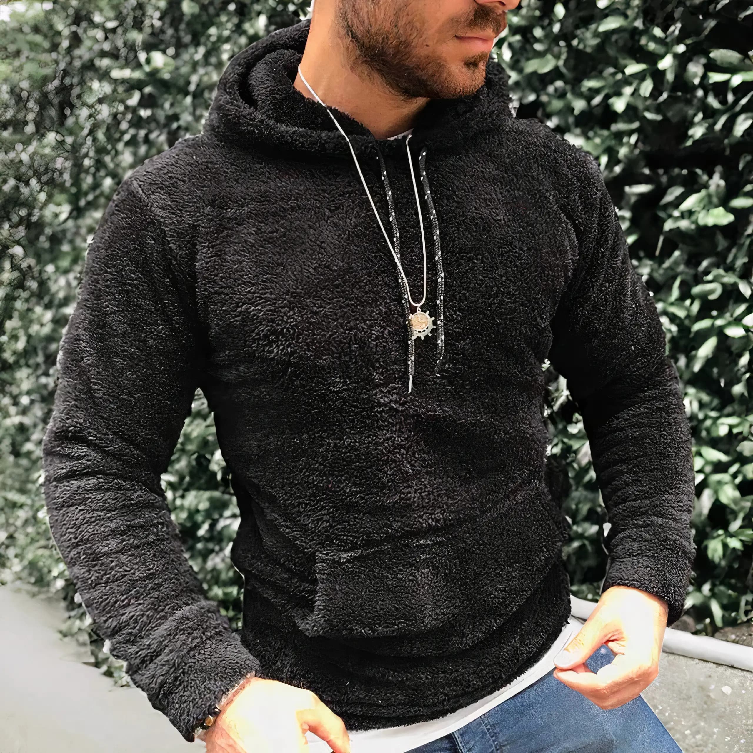 By French Terry Fluffy Hoodie