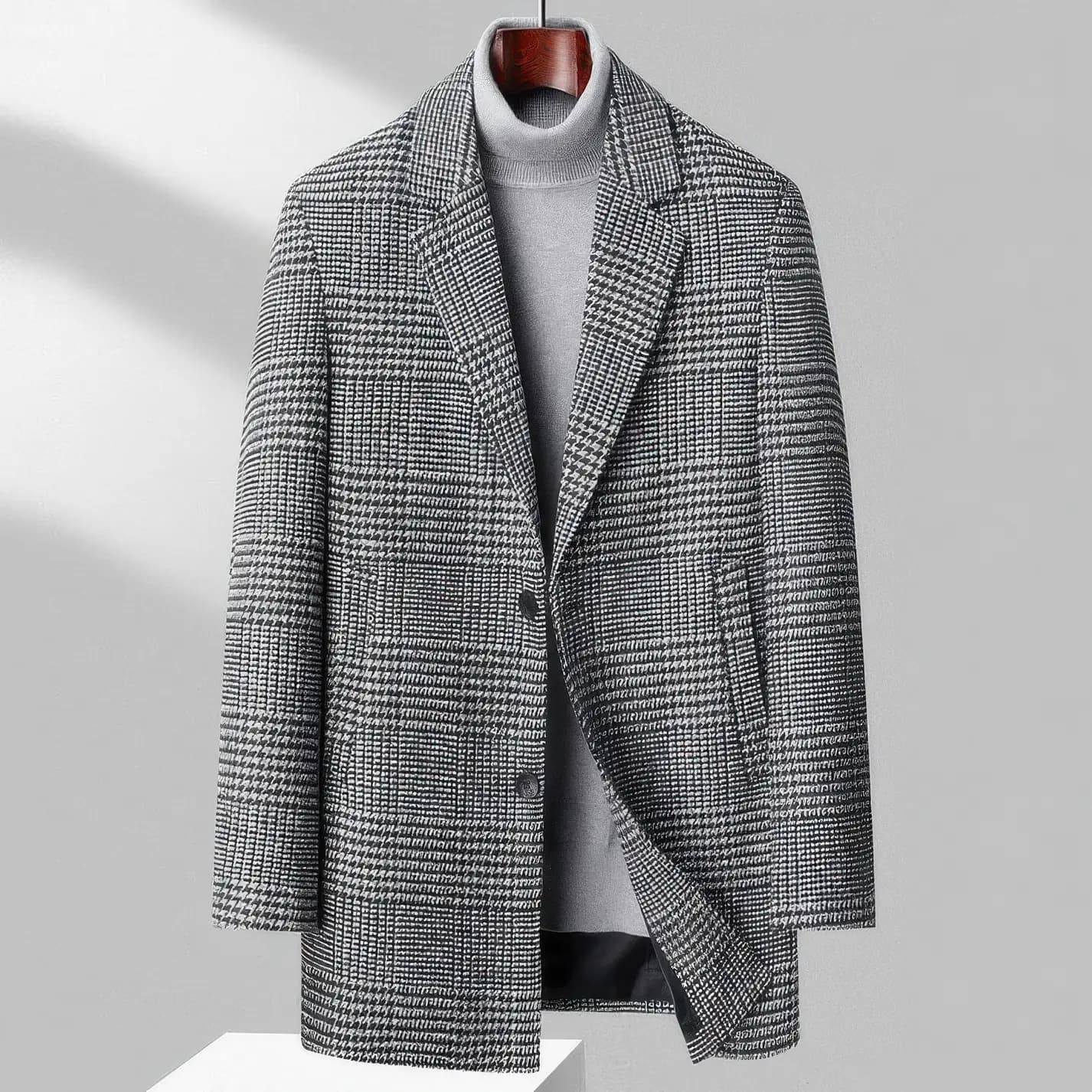 By Bellucci Wool Houndstooth Coat