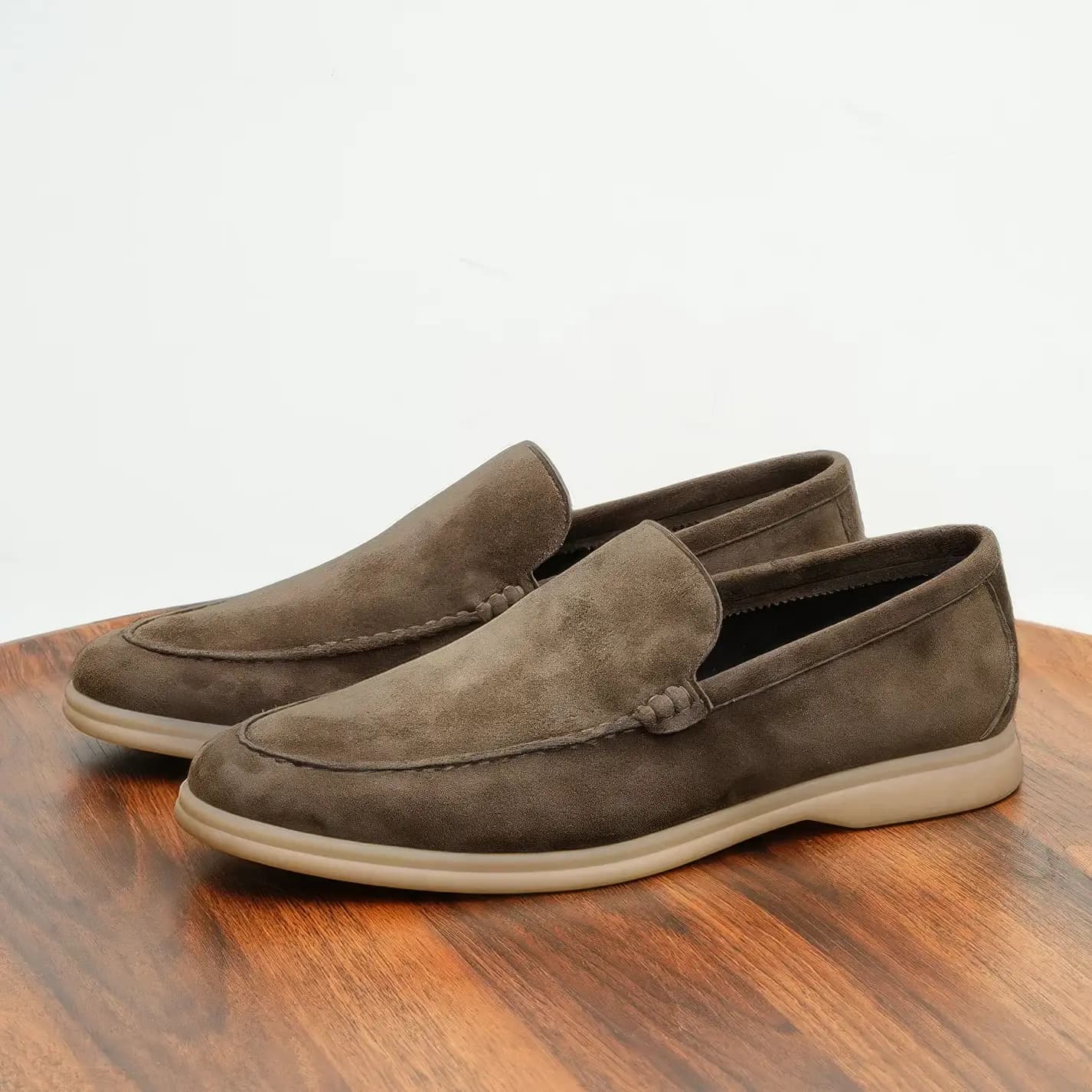 By Lorenzo Suede Loafers