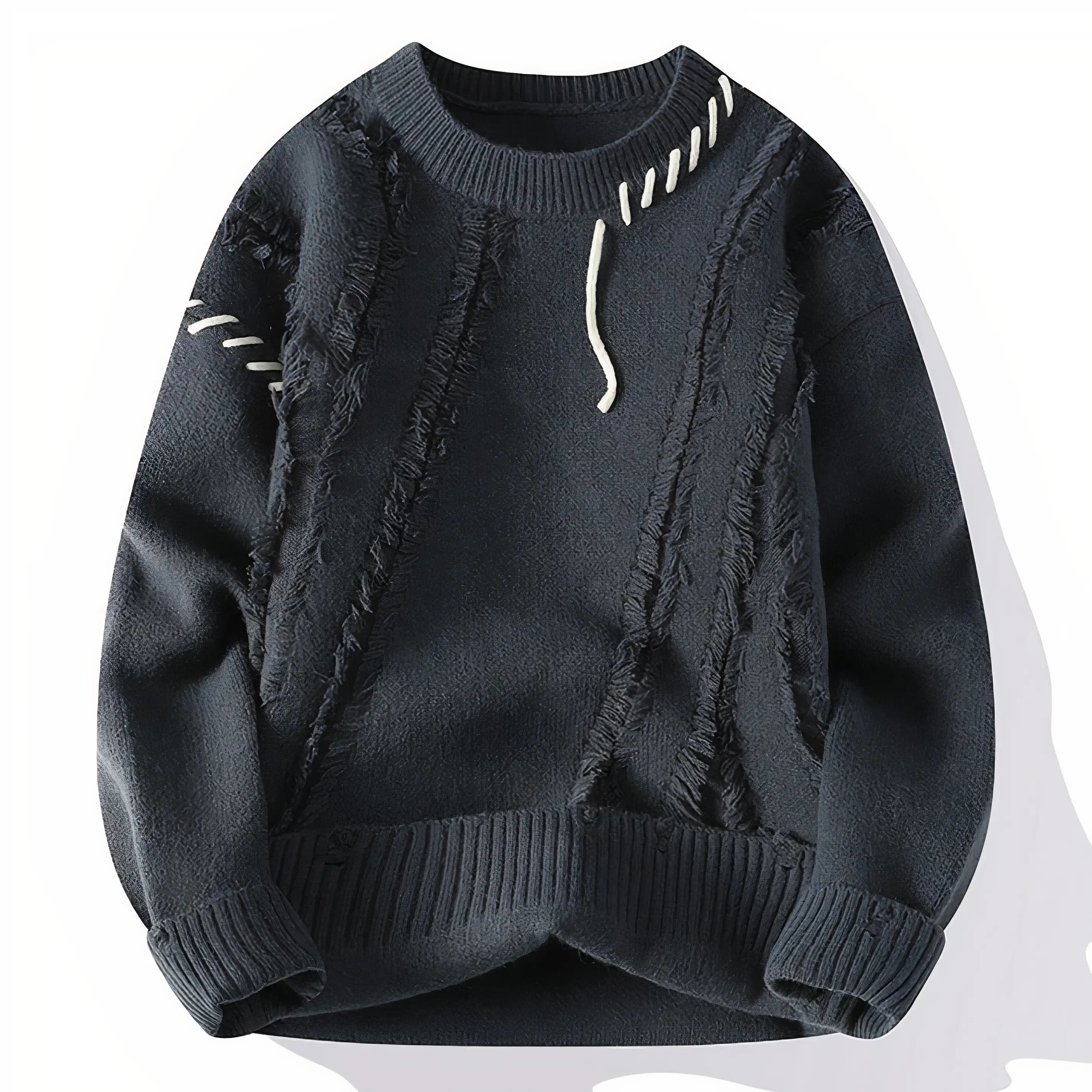 By Hype Distressed Stitch Sweater