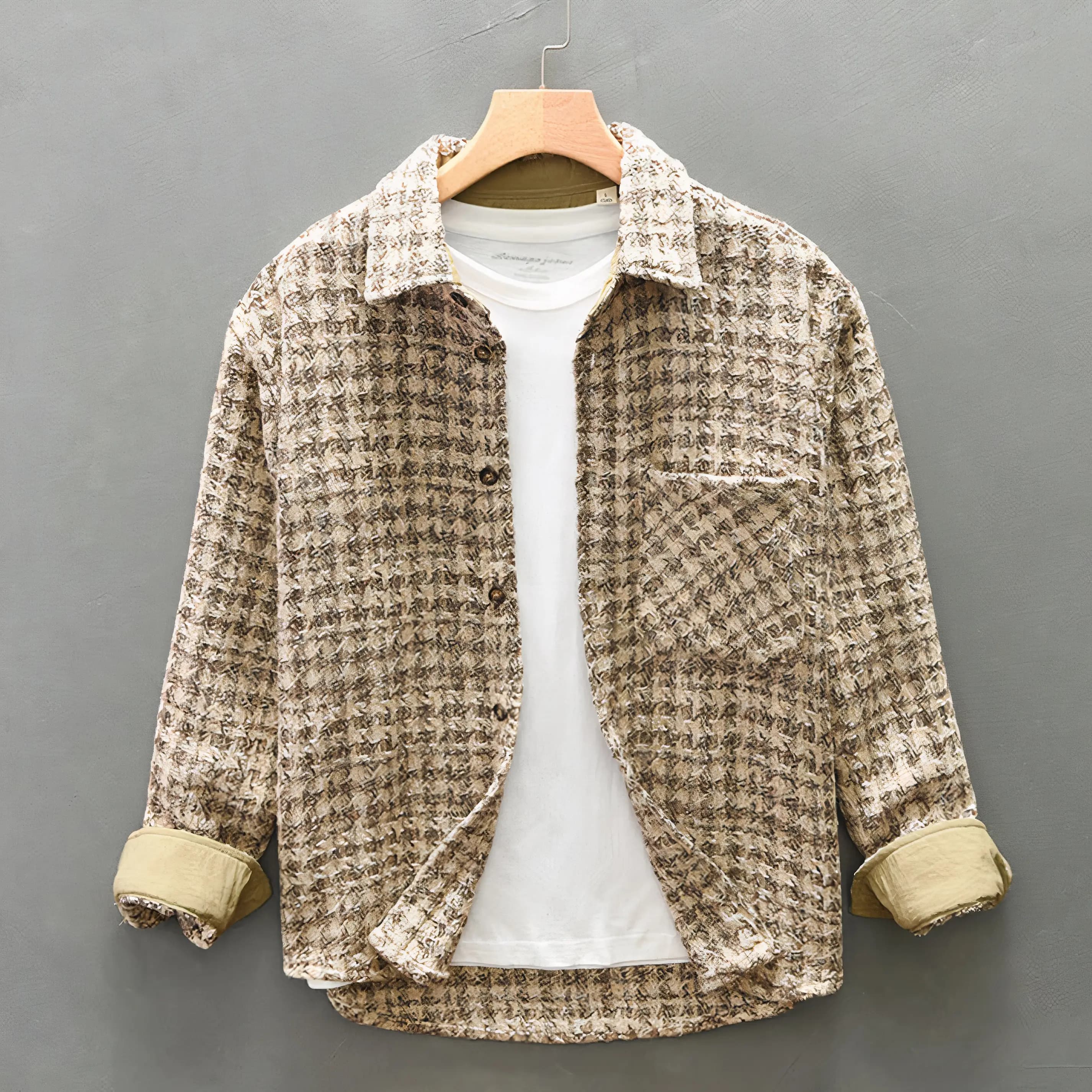 By Bouclé Houndstooth Tweed Jacket