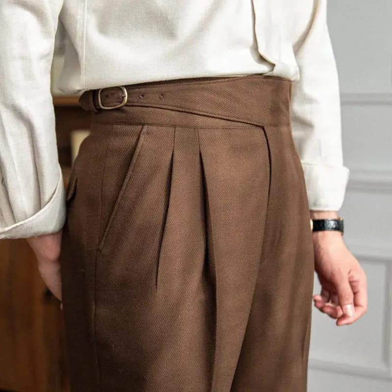 By Hewis Plaid Tailored Trousers