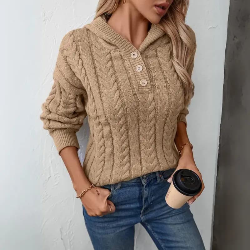 By Frankies Cable Knit Hoodie
