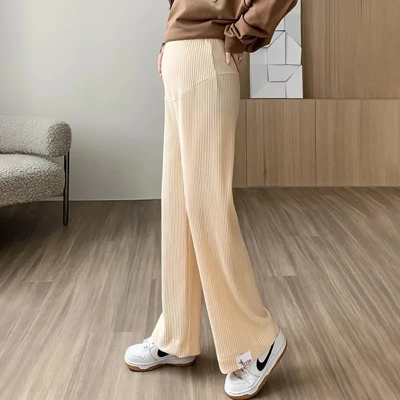 By Ribbed Knit Maternity Pants