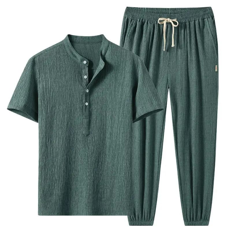 By Weekend Stonewashed Linen Lounge Set