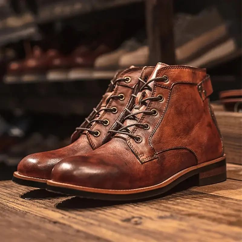 By Hudson Handcrafted Genuine Leather Boots